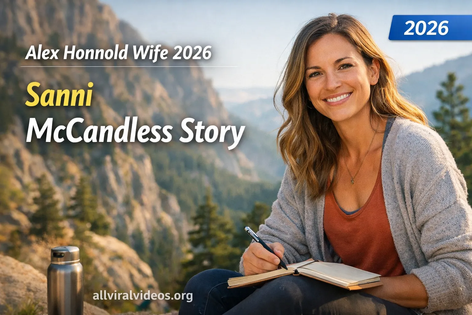 Sanni McCandless, wife of Alex Honnold, outdoors in the mountains in 2026, reflecting adventure, mindfulness, and family life