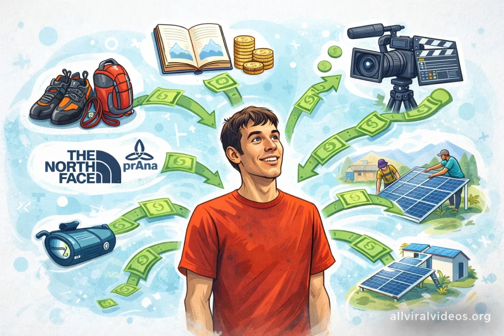 Alex Honnold's income sources and ventures
